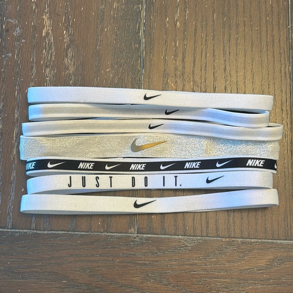 Nike Accessories - Nike Hairbands.  Black and White.  8.5” Super Stretchy.  You get 7!